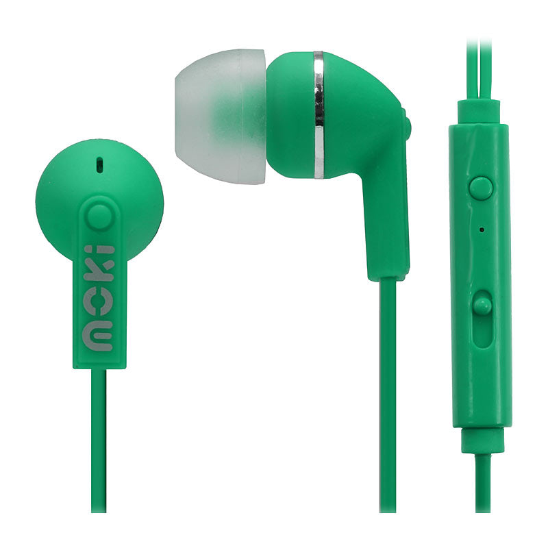 Brand New Moki Noise Isol Earphones Green